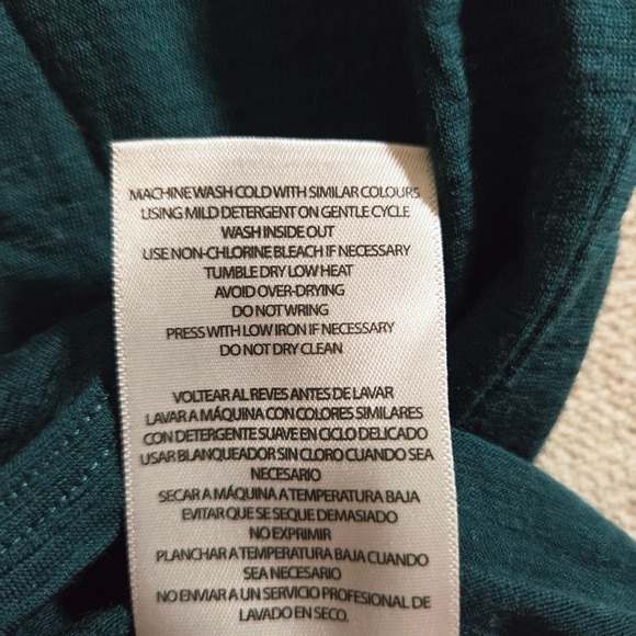 Segments 100% Merino Wool Base Layer Top Green Crewneck Womens Large Winter - Picture 5 of 9